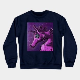 A Seahorse Purple Crewneck Sweatshirt